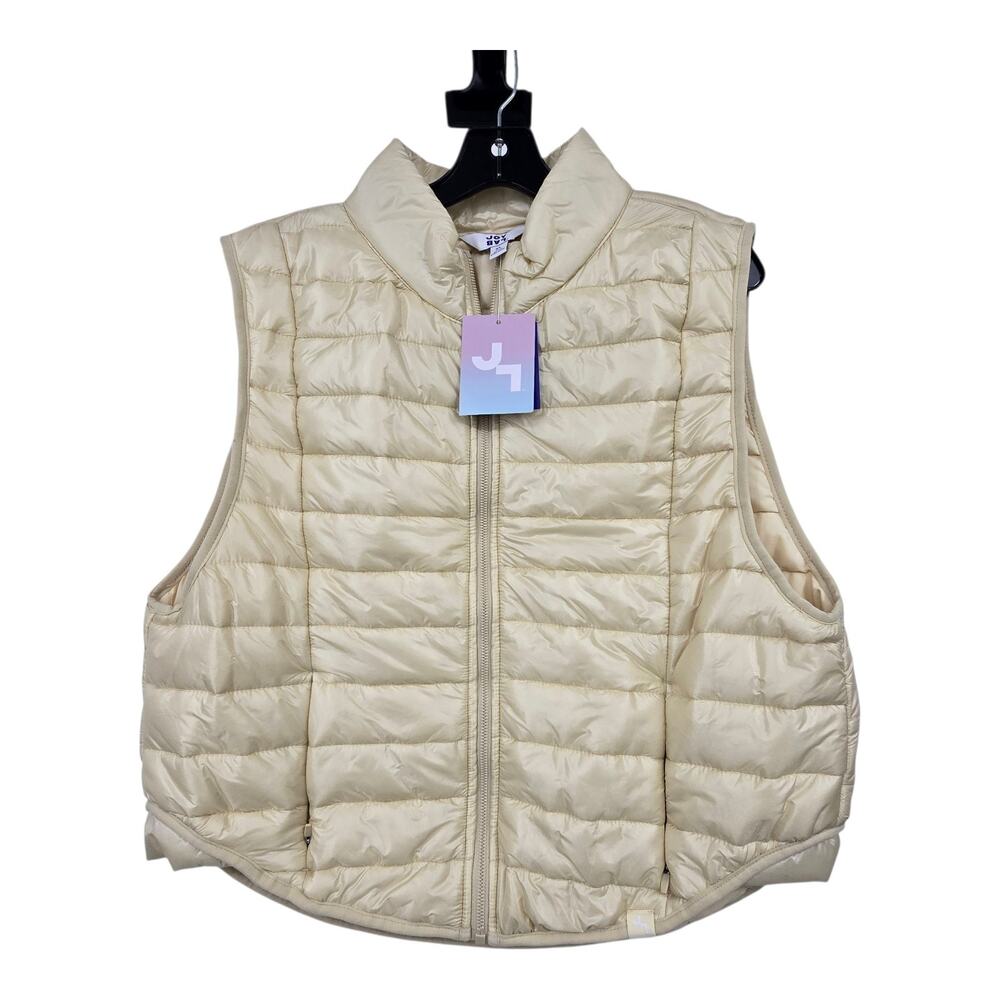 Joy Lab NEW Puffer Vest Womens XL Ivory Outdoor Hiking Warm Winter Classic NWT
